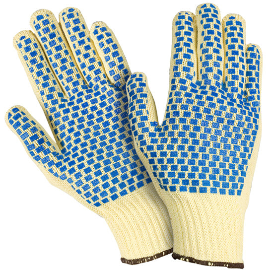 Southern Glove ISM332BB Medium Weight String Knit Gloves with Blue Block Coating