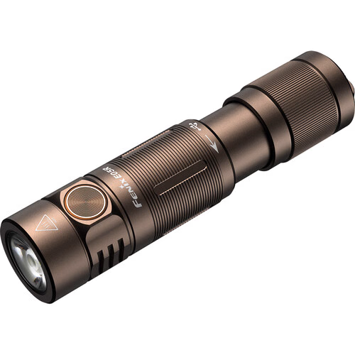 E05r Keychain Flashlight W/ Battery - Brown