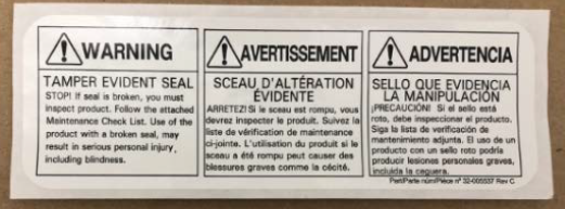 Tamper Seal For Fendall Pure Flow 1000/fendall 2000