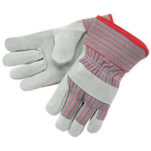 Split Leather Palm Glove W/rbrized Cuff