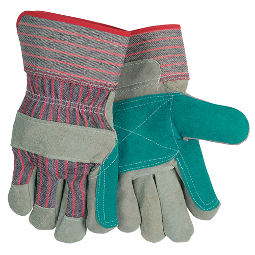 Split Lthr Jointed  Dbl Palm W/rbr Cuff