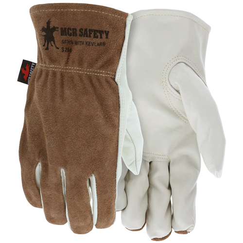 Cow Grain Drvr/Split Back Kevlar Key Thb