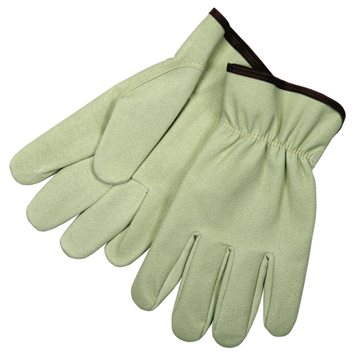 Beige Pu/nylon Blend Pig Grain Drvr