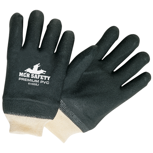 Black Sandy Pvc Knit Wrist Jersey