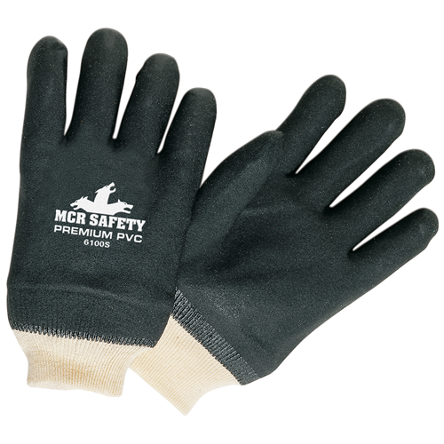 Black Sandy Pvc Knit Wrist Interlock