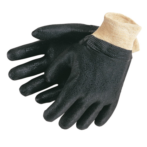 Black, Double Dip, Textured, Knit Wrist