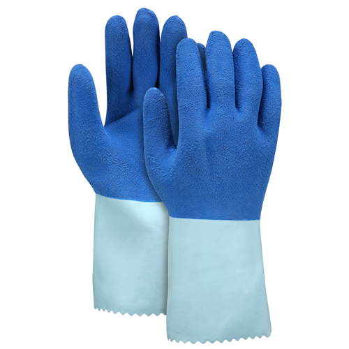 Blue dbl dip latex 12 glove