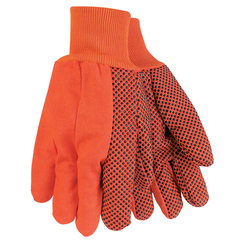 Orange - Double Palm, Dot, Knit Wrist