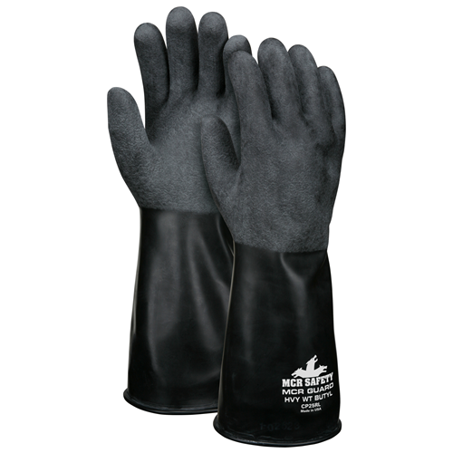 Unsupported Butyl Glove,14, Rough Fin