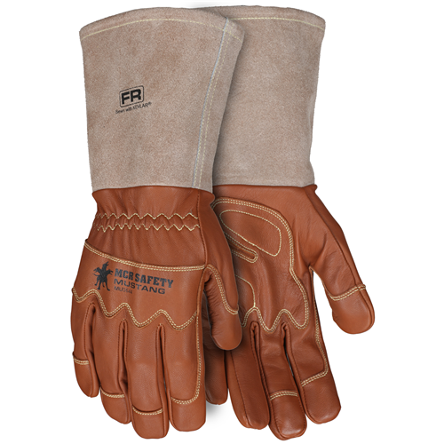 Grain Goat Dbl Palm unlined 5 Bell Cuff