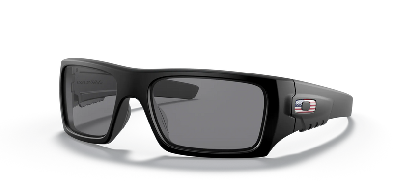 Si Det Cord Usa Flag - Matte Black W/ Gray Lens