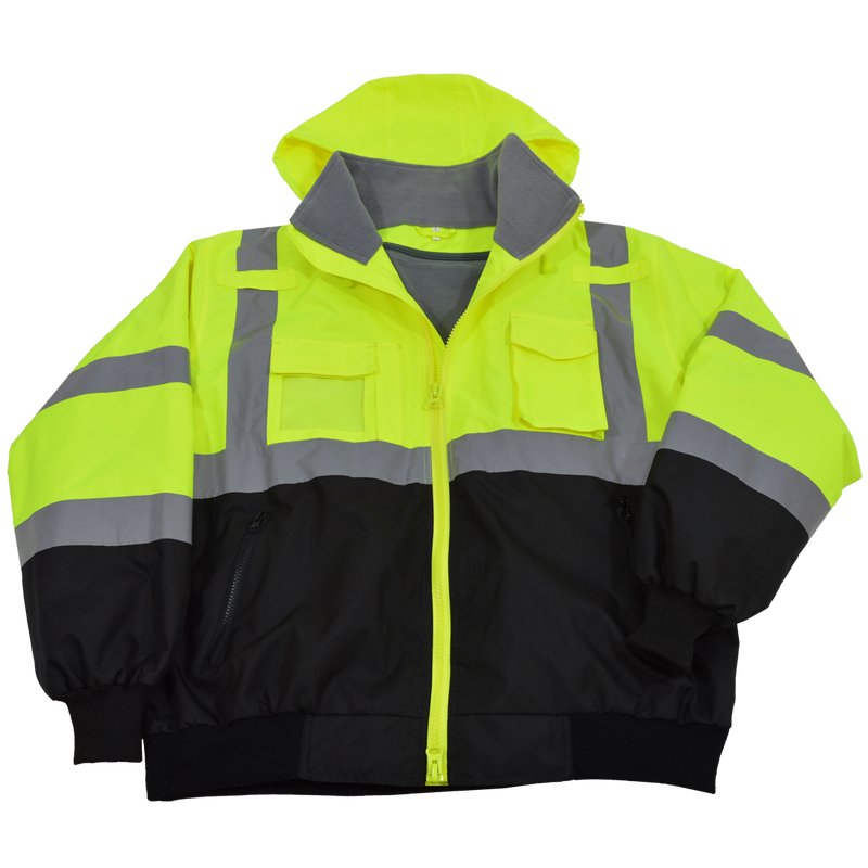 Petra Roc LBBJ-C3 ANSI Class 3 Waterproof Bomber Jacket with Removable Liner