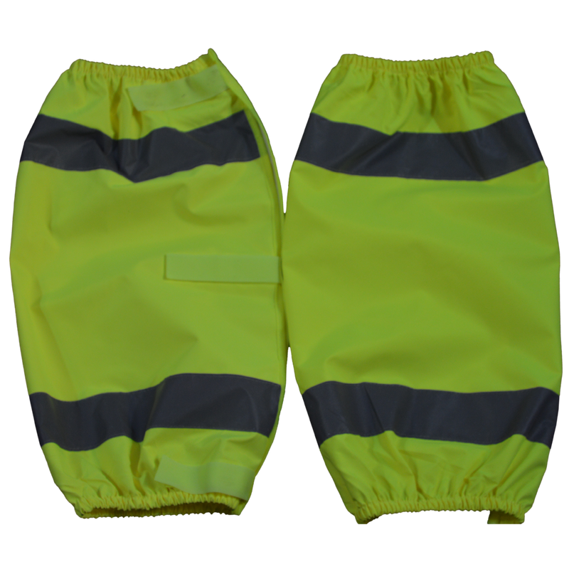 Petra Roc Lime ANSI Class E Waterproof Reflective Leg Gaiters With Adjustable Velcro Closures