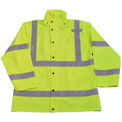 Petra Roc LRJK-C3 ANS Class 3 Lime Waterproof High Visibility Rain Jacket