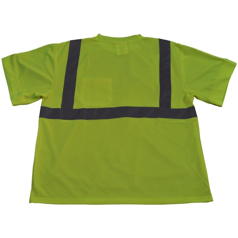 Petra Roc LTS2 ANSI/ISEA 107-2010 Class 2 Lime T-Shirt, Back