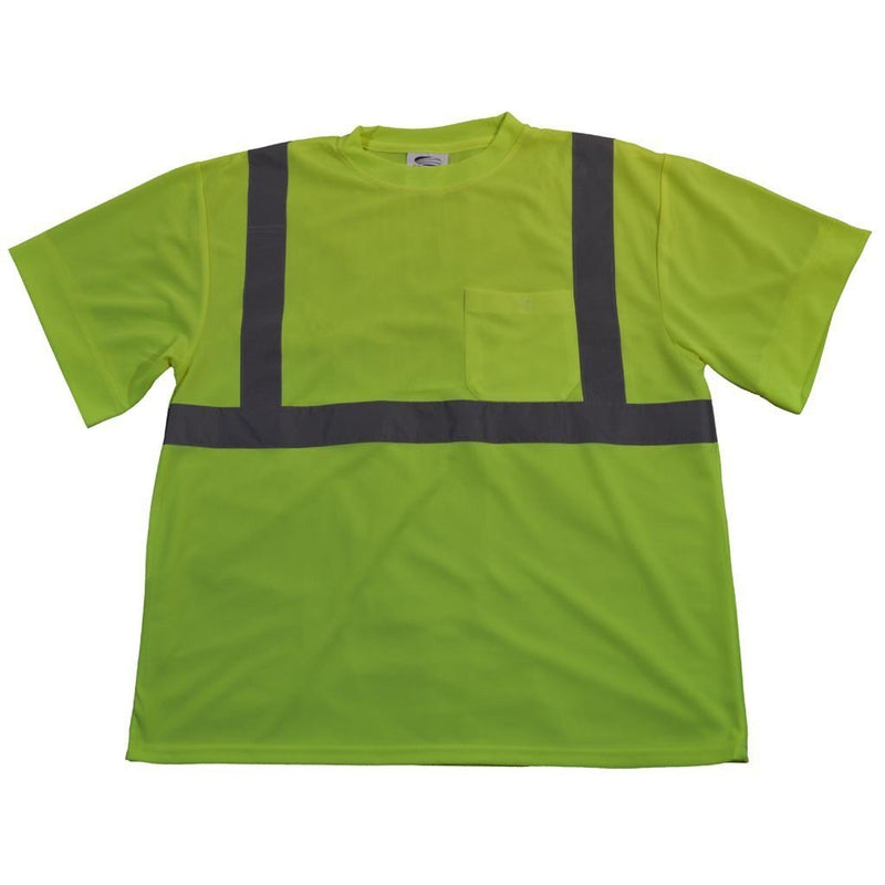 Petra Roc LTS2 ANSI/ISEA 107-2010 Class 2 Lime T-Shirt, Front