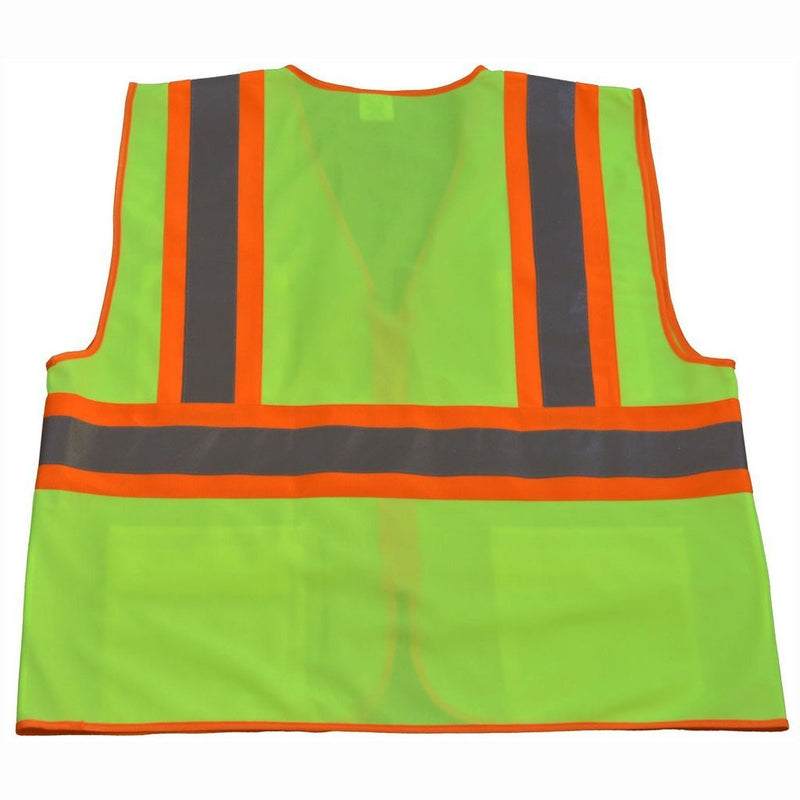 Petra Roc ANSI/ISEA Two Tone DOT Class II Safety Vest, Solid Back
