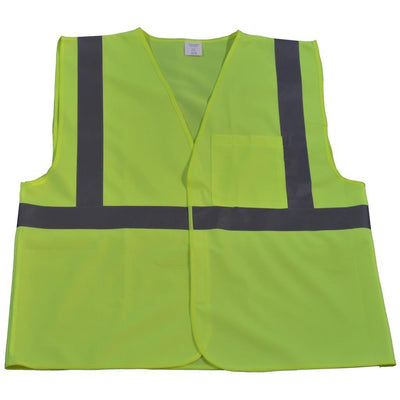 Petra Roc LV2-EC/LVM2-EC ANSI Class 2 Economy Safety Vest with Velcro Closure, Solid Front