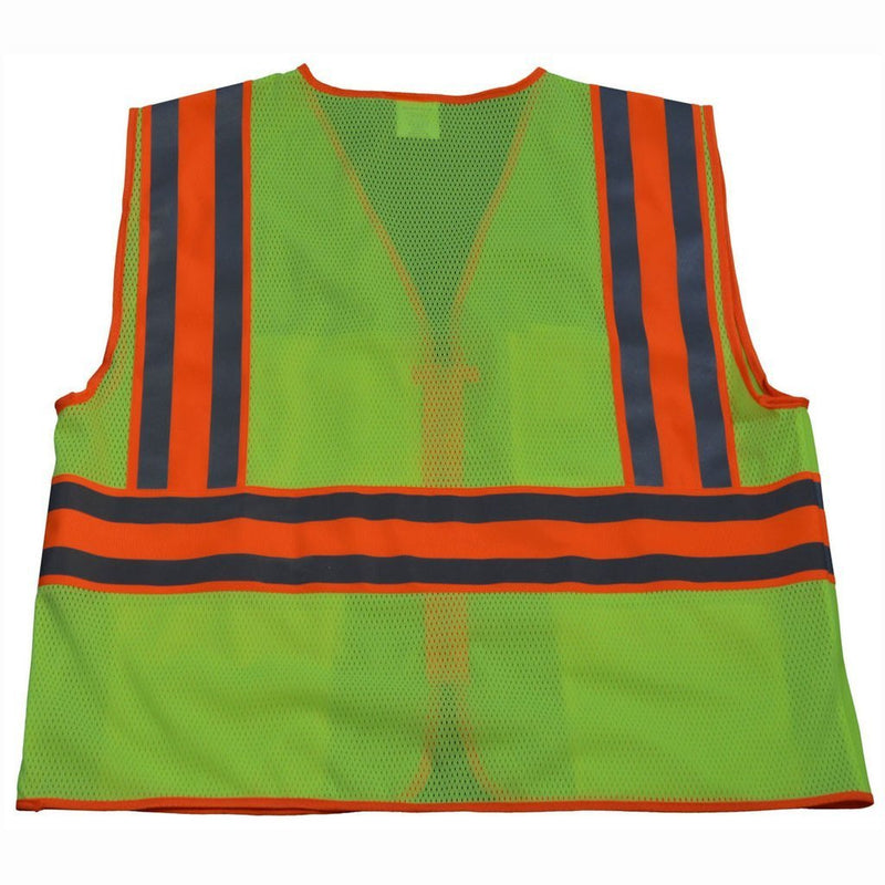 Petra Roc LV2-FSMBCB2 ANSI Class 2 Solid Front Mesh Back Two Tone DOT Surveyors Vest, Back