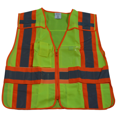 LVM2/LV2-PSVP ANSI/ISEA Class 2 Two Tone Expandable 5-Point Breakaway Public Safety Vest, Front