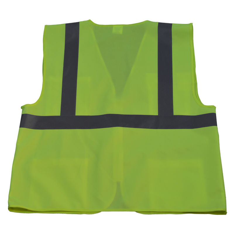 Petra Roc LV24/LVM24/OVM24 ANSI/ISEA 107-2010 Class II 4-Pocket Safety Vests, Solid Back