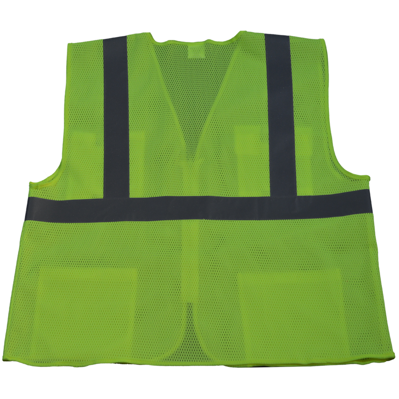 Petra Roc LV24/LVM24/OVM24 ANSI/ISEA 107-2010 Class II 4-Pocket Safety Vests, Mesh Front