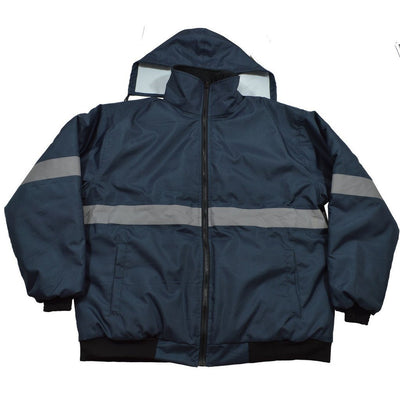 Petra Roc Enhanced Visibility Navy Blue Quilted Bomber Jacket