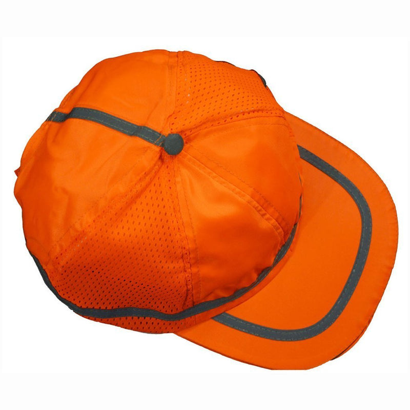 Petra Roc OBC-S1 ANSI Orange Hi Vis Baseball Cap Style Safety Cap, Front