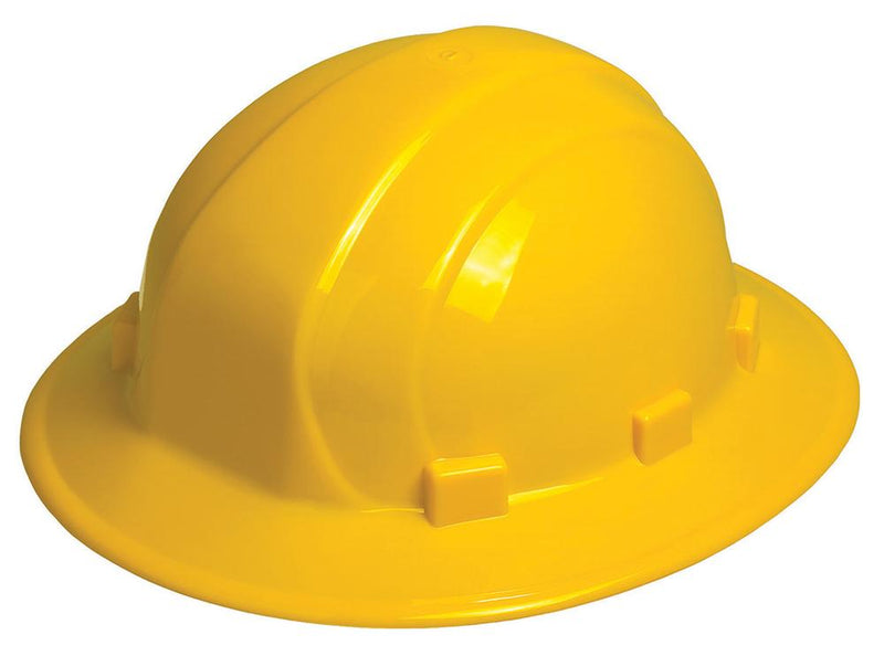 ERB Omega II Full Brim Hard Hat with 6-Point Ratchet Suspension