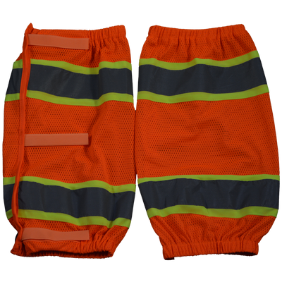 Petra Roc OMGL-CE ANSI Class E Orange Mesh/Lime Contrast Reflective Leggings With Adjustable Velcro Closures