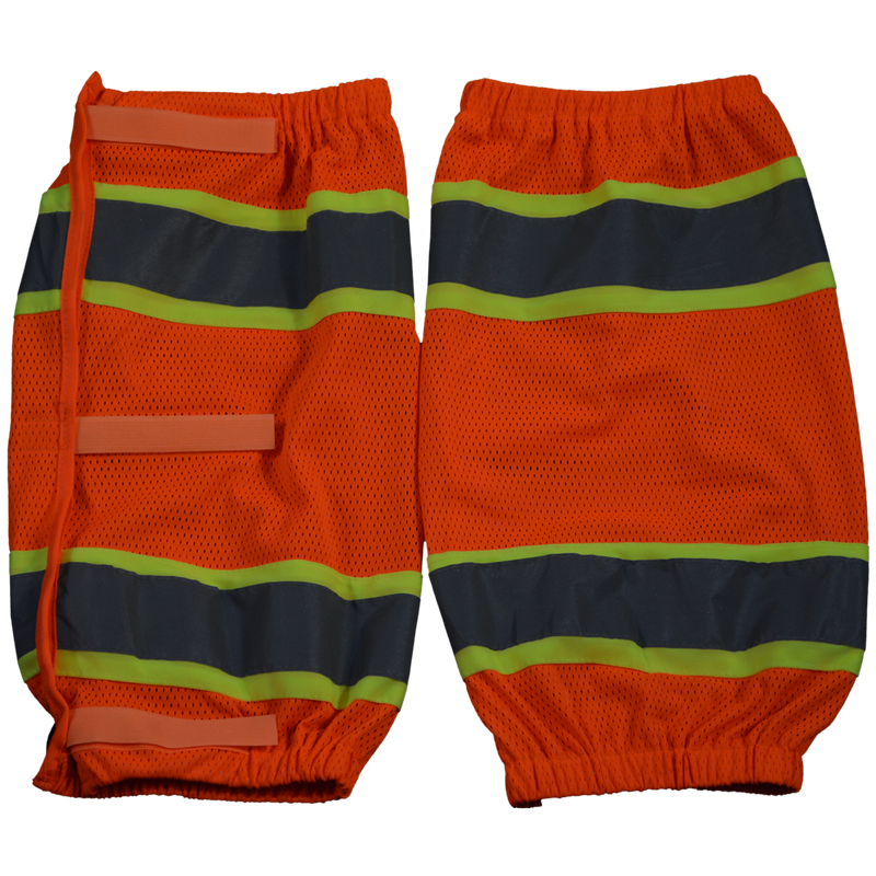 Petra Roc OMGL-CE ANSI Class E Orange Mesh/Lime Contrast Reflective Leggings With Adjustable Velcro Closures