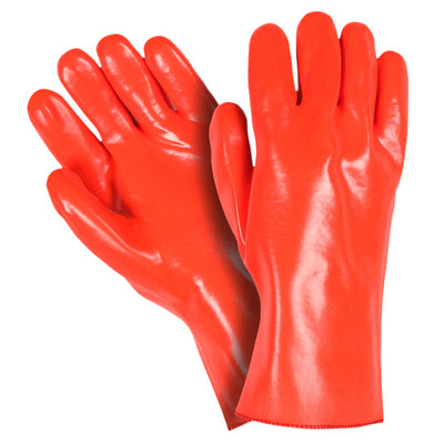 Southern Glove OPVCFC12 Fluorescent Orange PVC Coated 12" Gauntlet Gloves