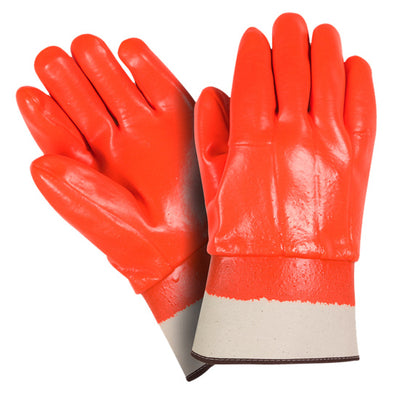 Southern Glove OPVCFCSC Fluorescent Orange PVC Coated Safety Cuff Gloves