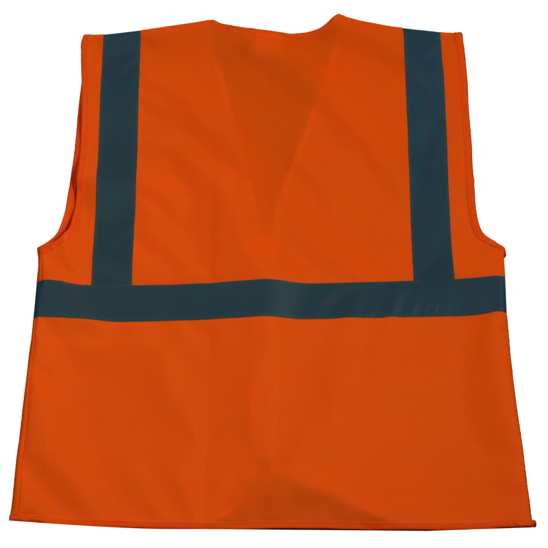 Petra Roc OV2-CB0/OVM2-CB0 ANSI/ISEA 107-2010 Class 2 Safety Vest Zipper Closure, Solid Back