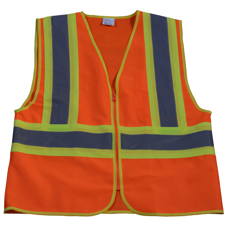 Petra Roc ANSI/ISEA Two Tone DOT Class II Safety Vest, Solid Front