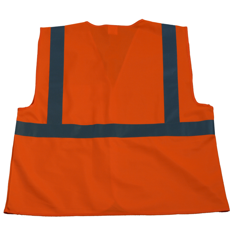 Petra Roc OV2-EC/OVM2-EC ANSI/ISEA 107-2010 Class 2 Economy Safety Vest with Velcro Closure, Solid Back