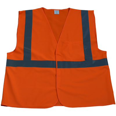 Petra Roc OV2-EC/OVM2-EC ANSI/ISEA 107-2010 Class 2 Economy Safety Vest with Velcro Closure, Solid Front
