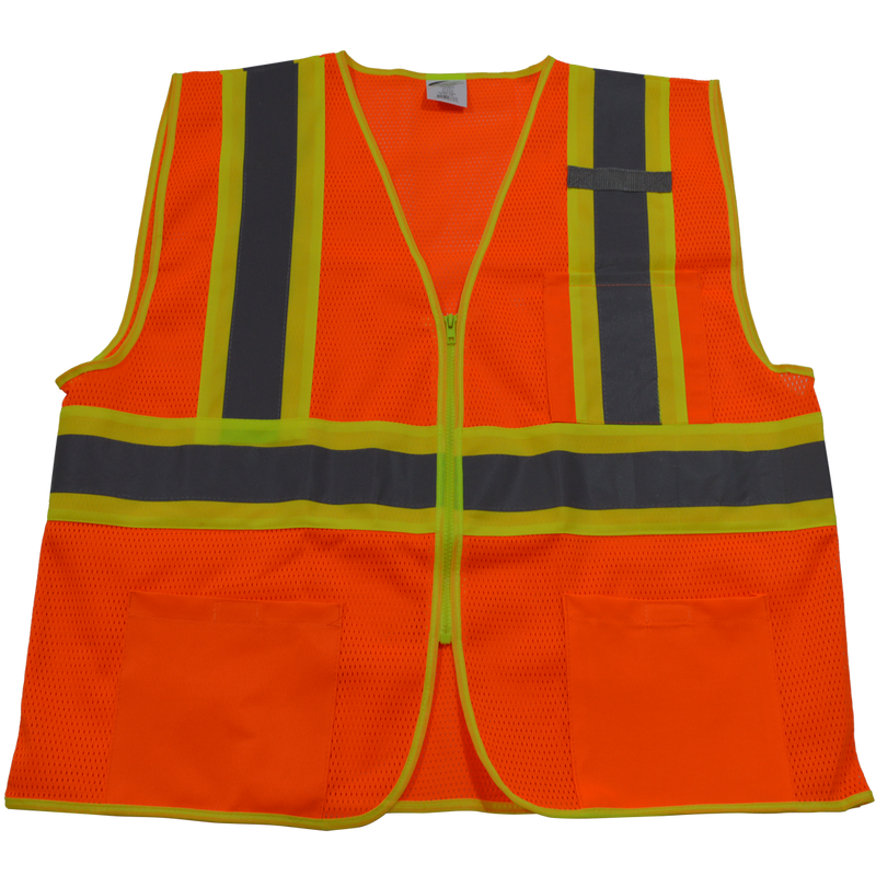 Petra Roc ANSI/ISEA Two Tone DOT Class II Safety Vest, Mesh Front