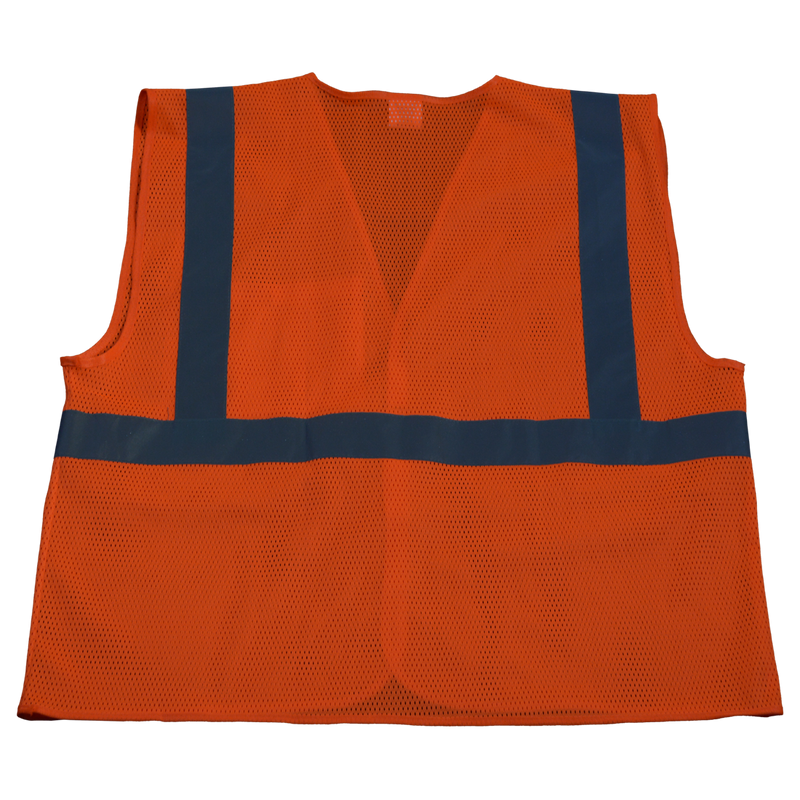 Petra Roc OV2-EC/OVM2-EC ANSI/ISEA 107-2010 Class 2 Economy Safety Vest with Velcro Closure, Mesh Back