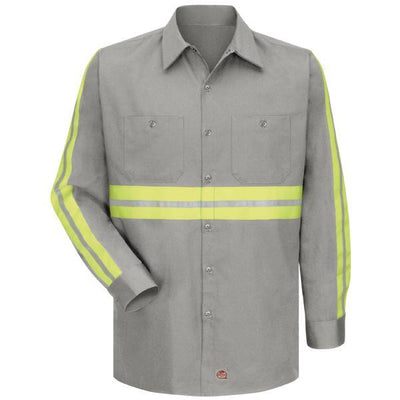 Red Kap SC30 Long Sleeve Enhanced Visibility Cotton Work Shirt