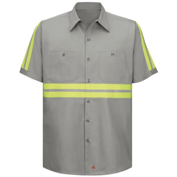 Red Kap SC40 Short Sleeve Enhanced Visibility Cotton Work Shirt