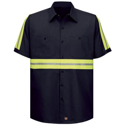 Red Kap SC40 Short Sleeve Enhanced Visibility Cotton Work Shirt