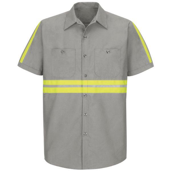 Red Kap SP14 Long Sleeve Enhanced Visibility Industrial Work Shirt