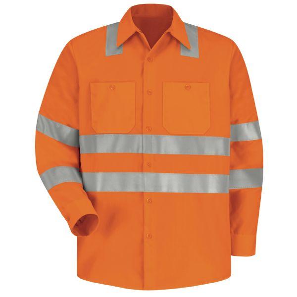 Red Kap SS14 Hi-Visibility Long Sleeve Work Shirt
