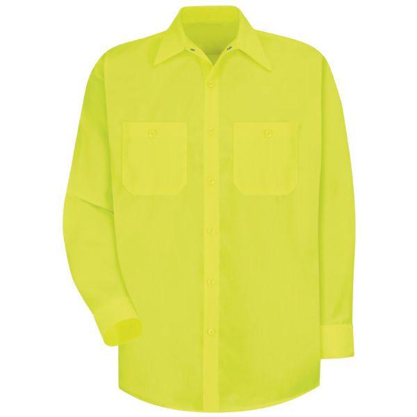 Red Kap SS14 Long Sleeve Enhanced Visibility Work Shirt