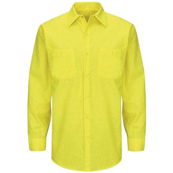 Red Kap SY14YE Long Sleeve Enhanced Visibility Ripstop Work Shirt