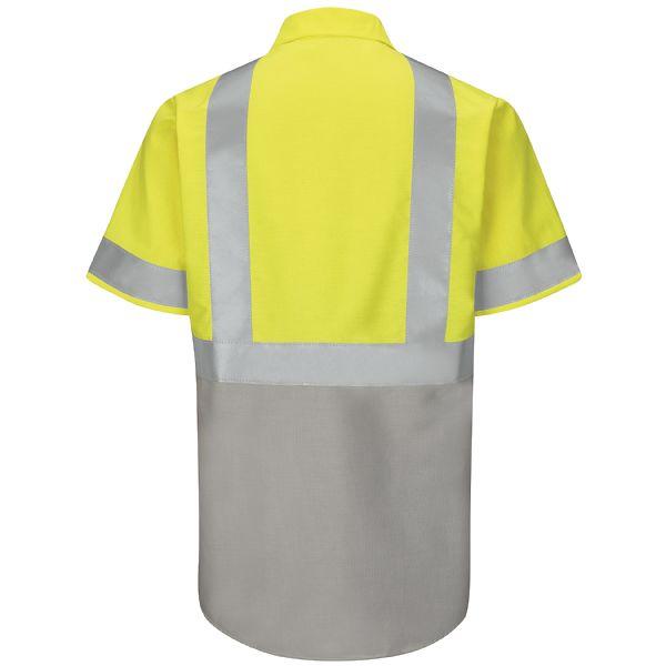 Red Kap SY24 Hi-Visibility Short Sleeve Colorblock Ripstop Work Shirt