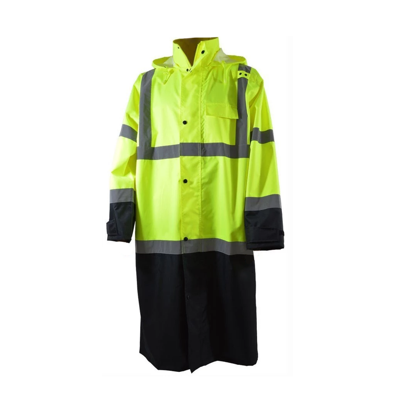 Petra Roc LBRC-48-C3 ANSI Class 3 Waterproof 48” Long Rain Coat