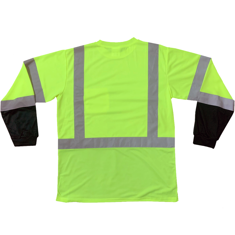 Petra Roc LBTSL3 Class 3 Hi Vis Mesh Black Bottom Long Sleeve Shirt