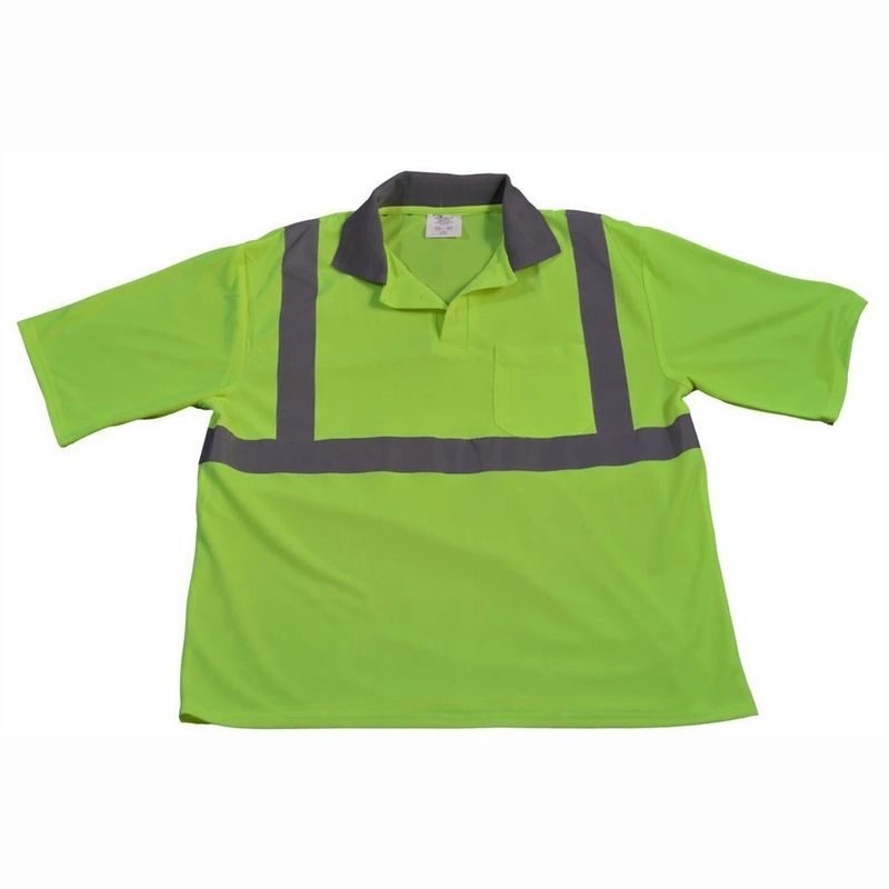 Petra Roc LPSS2 ANSI Class 2 Lime Mesh Short Sleeve Polo Shirt
